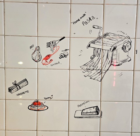 ink, tile桌布