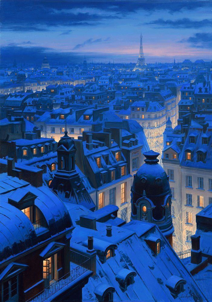 snowy Paris