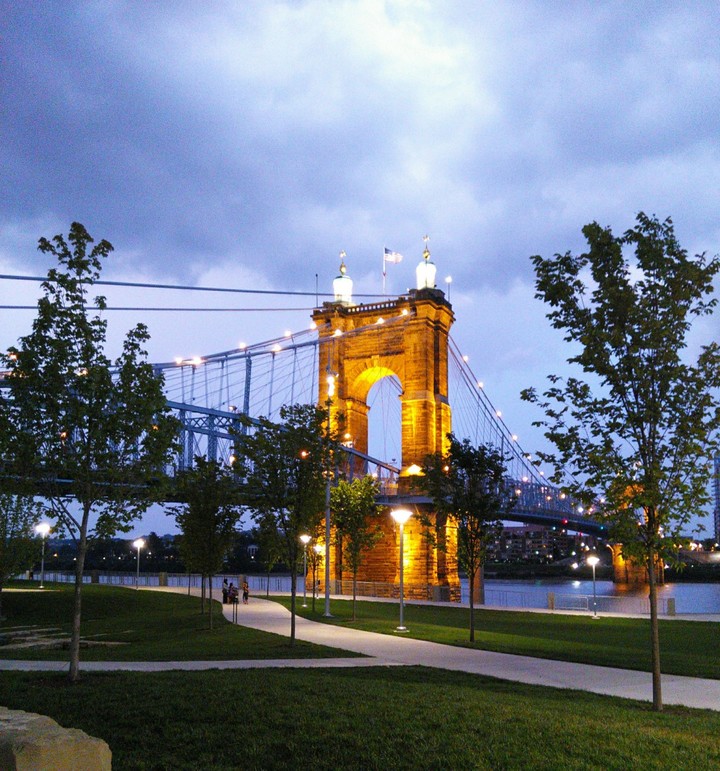 nighttime bridge