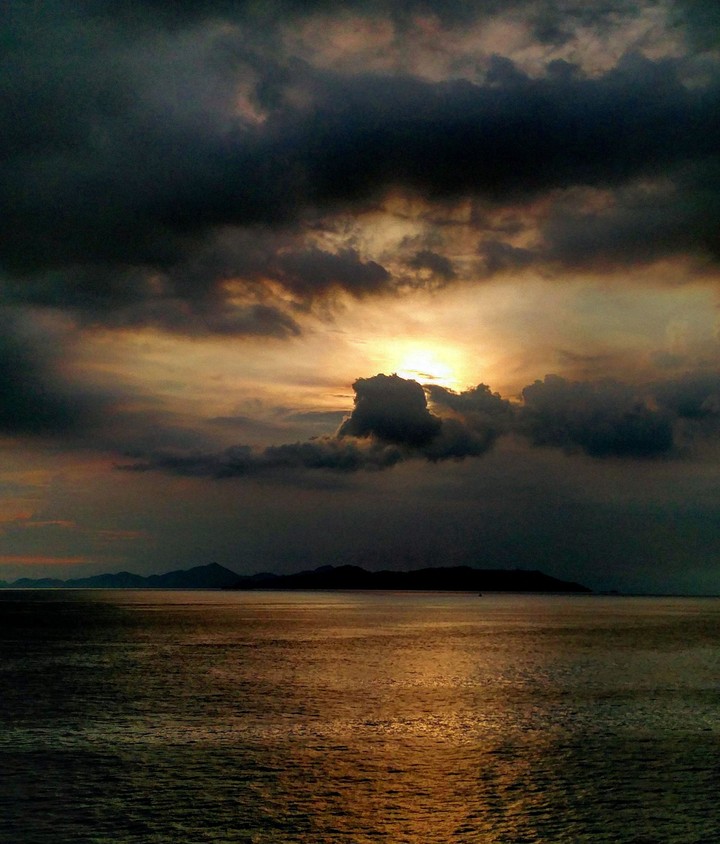 sunset at sea