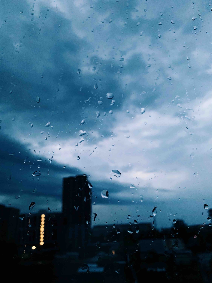 Drops on glass