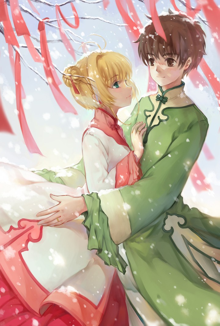 Kinomoto Sakura and Li Syaoran