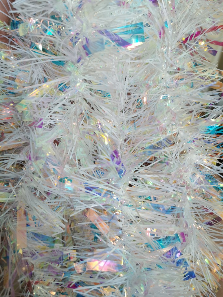 White tinsel