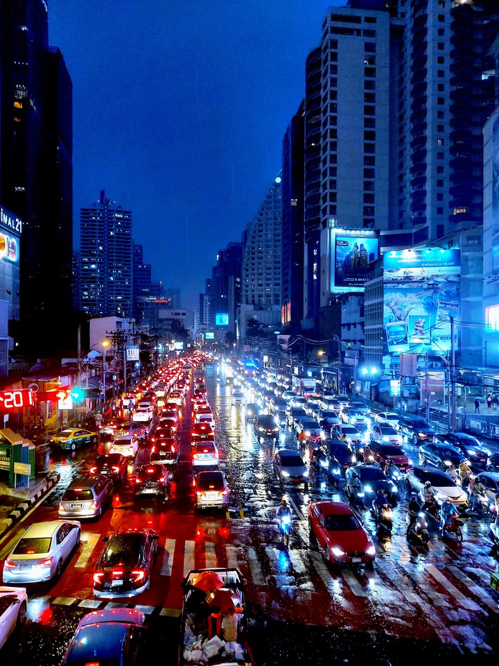 last night in front of terminal 21 in Bangkok