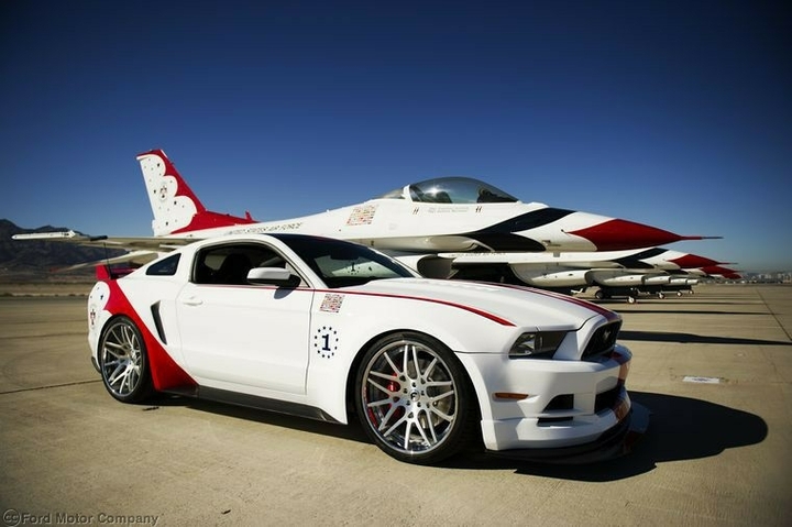 Shelby Cobra Mustang with Thunderbirds!