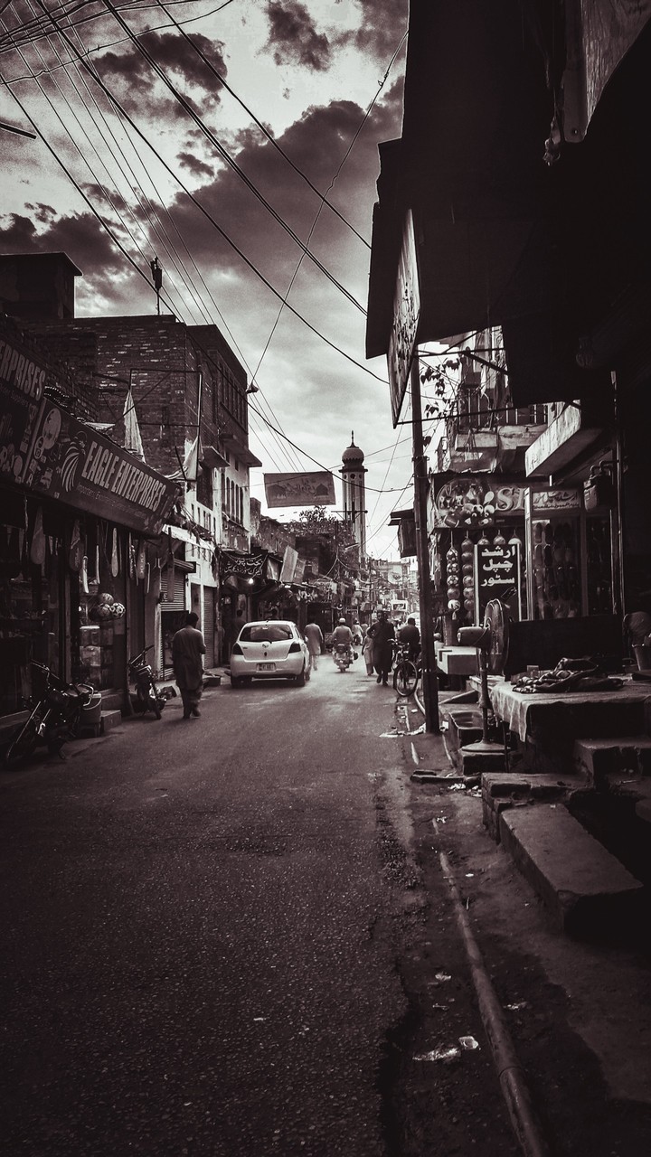 old street pinhole HDR