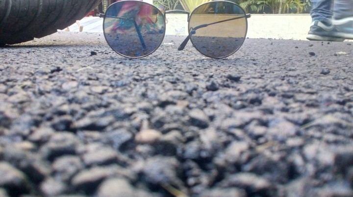 goggles on road