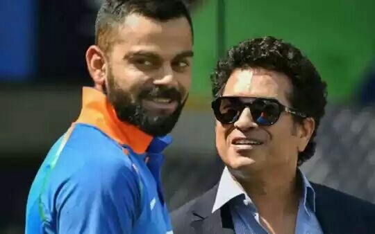Virat Kohli and Sachin Tendulkar