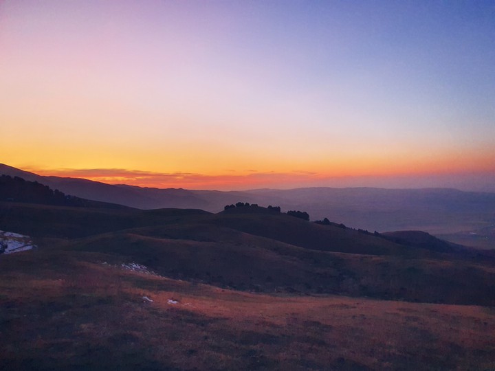 Lovely sunset in the mountains