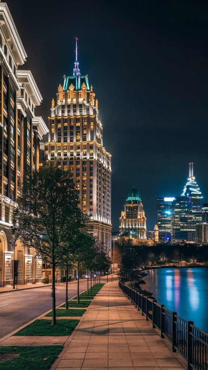 wallpaper night, city