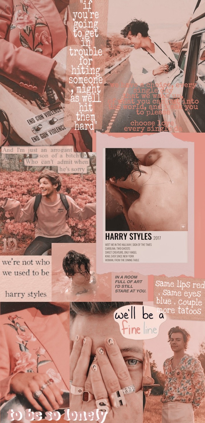 Harry Styles and Louis Tomlinson collage