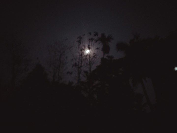 full moon at midnight