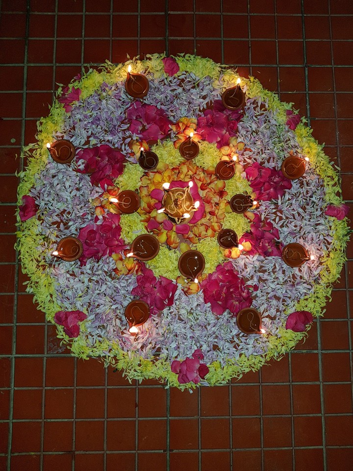flower design with lights
