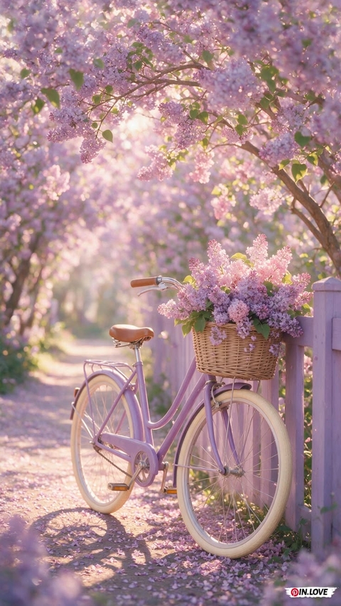 Bicycle in spring
