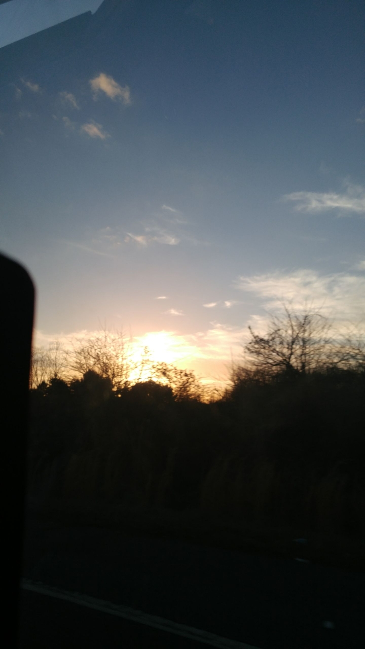 sunset on a ride home