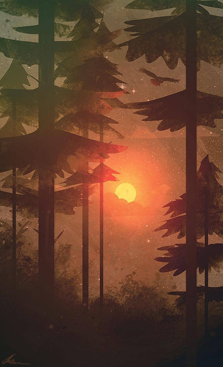 il tramonto rosso