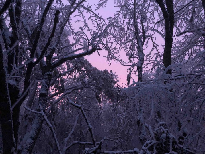 Punk winter sunset