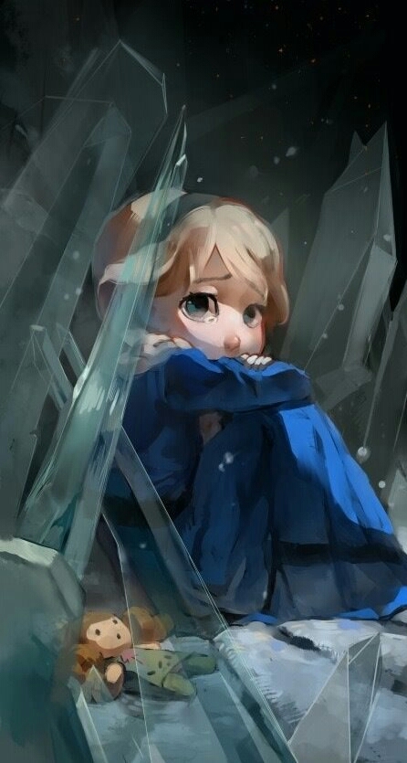 Young princess Elsa  frozen
