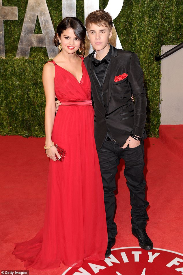 Justin Bieber with selena gomez