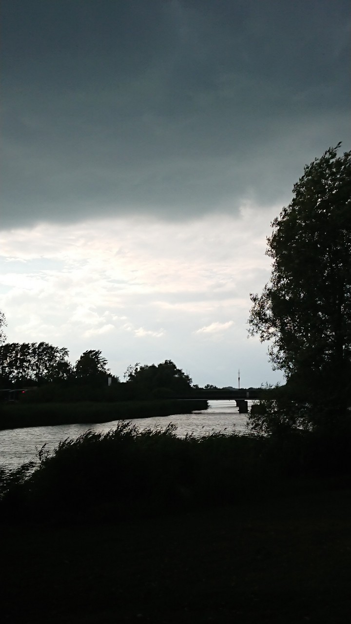 Dark sky, storm is coming in Sweden