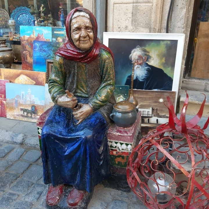 Baku-Old city..monument of old woman