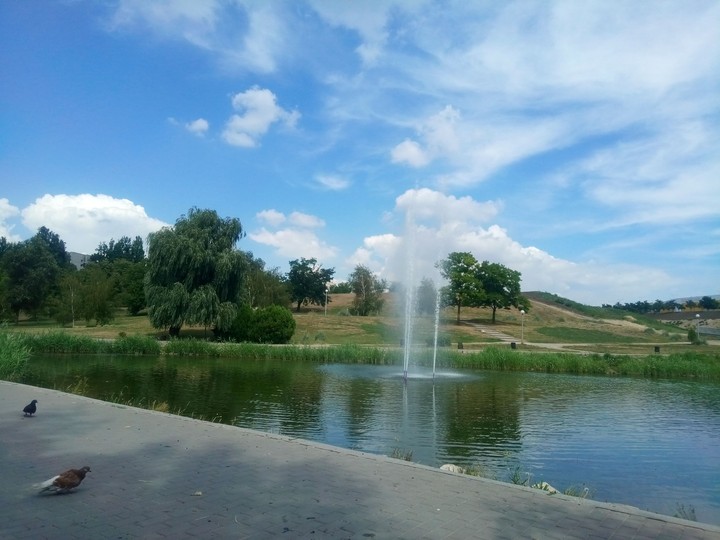 Voznesenovsky park in Zaporizha city