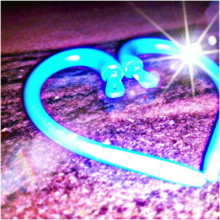 blue heart..