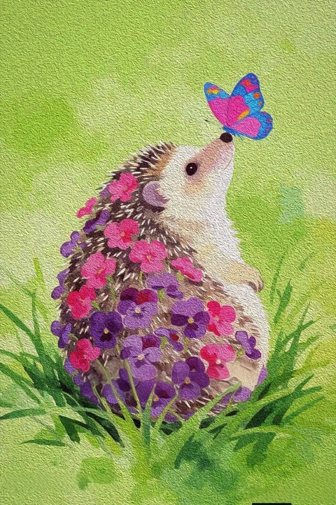 sfondi flower, hedgehog