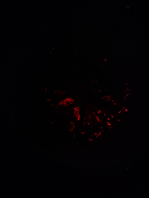 burning coal