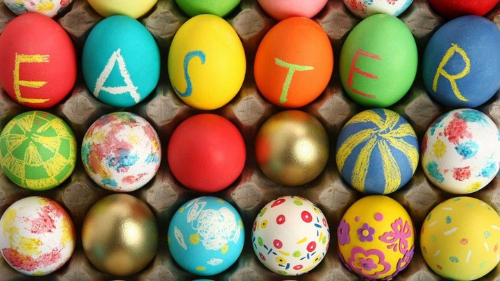 vividly painted eggs