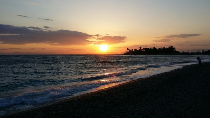 el atardecer