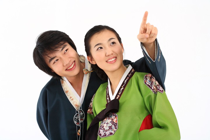 Couple in Korean Dress I