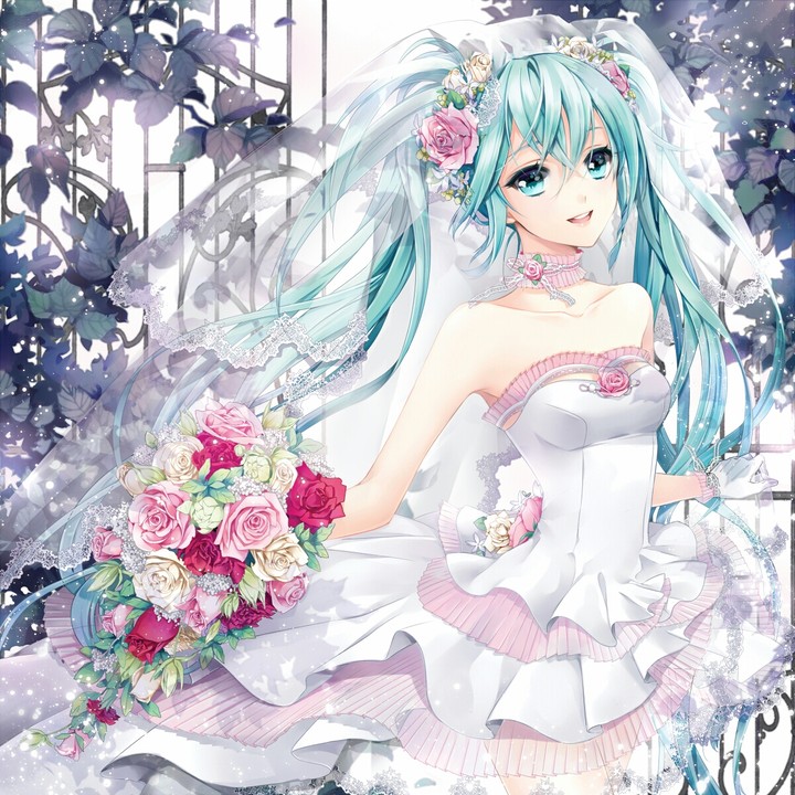 Miku with the wedding dress