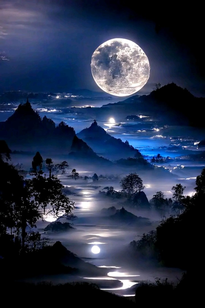 Nature, Moon, Night