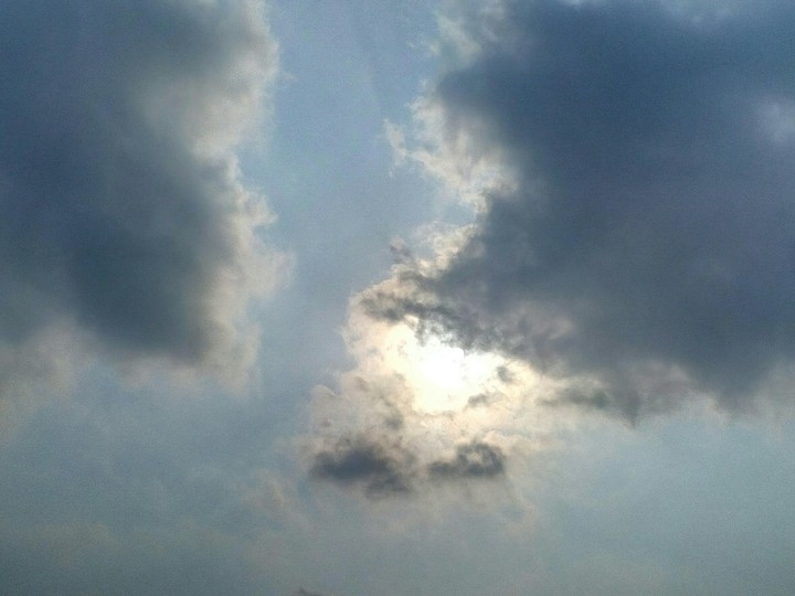 Sun playing peek-a-boo...!!!