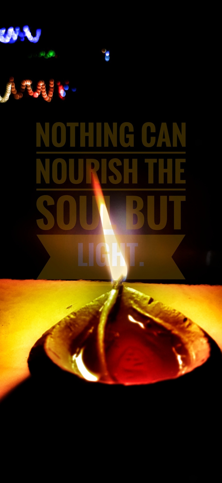 "Nothing can nourish the SOUL but LIGHT." -RUMI-