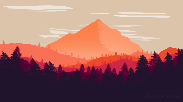 FLAT PAINTED MOUNTAINS