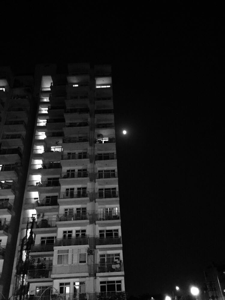 Moon at side