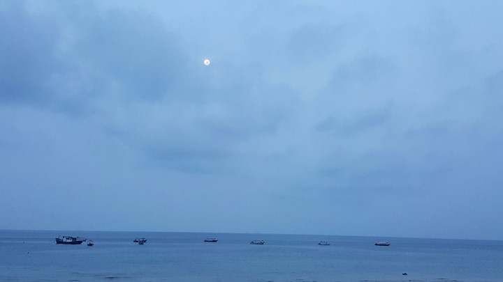 early morning sea view