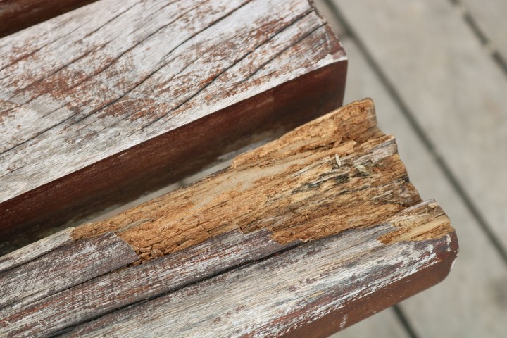Corner of a bench