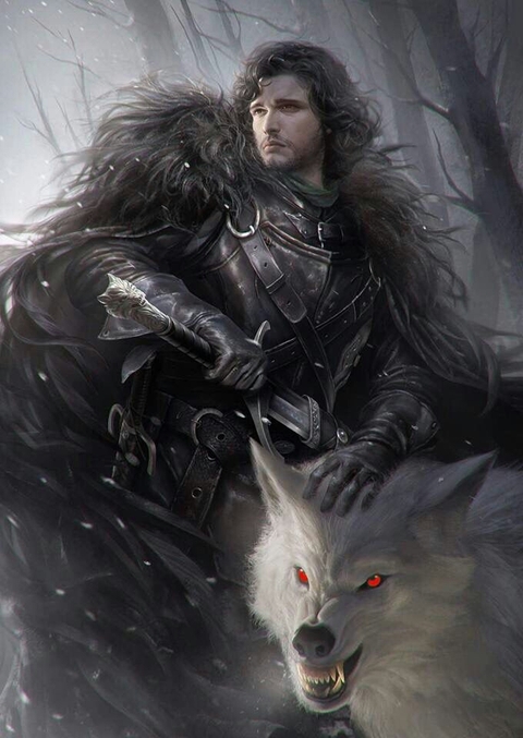 Jon Snow and Ghost
