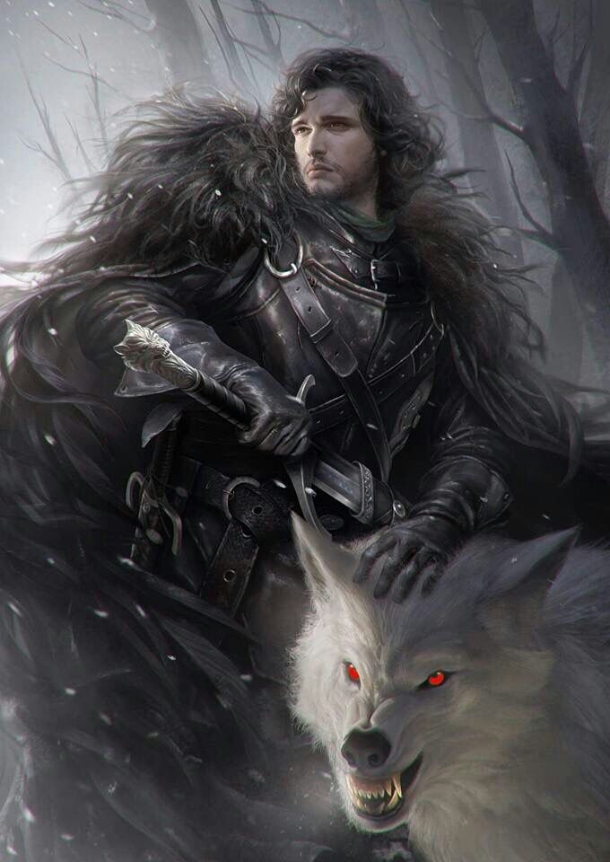 Jon Snow and Ghost
