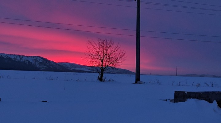 Crimson sunset