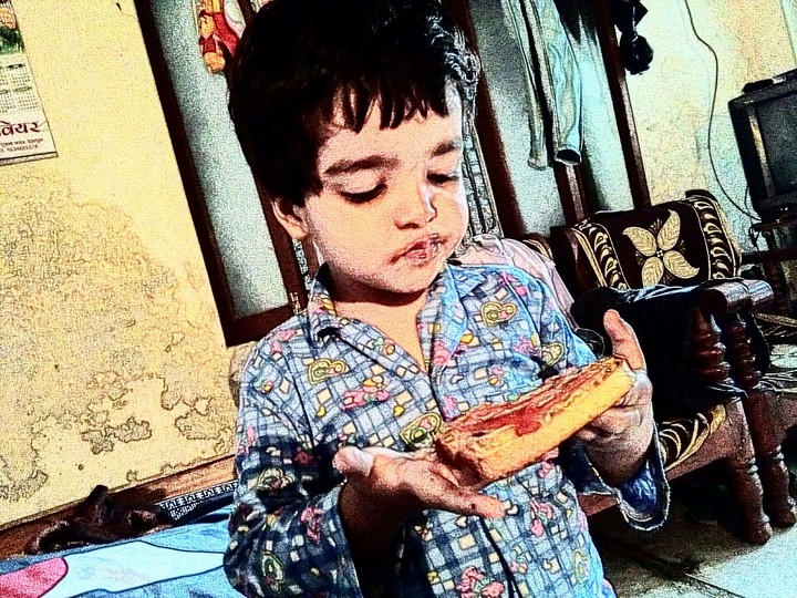 Baby Eating Toast