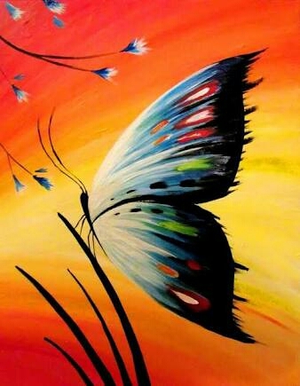 acrylic butterfly painting