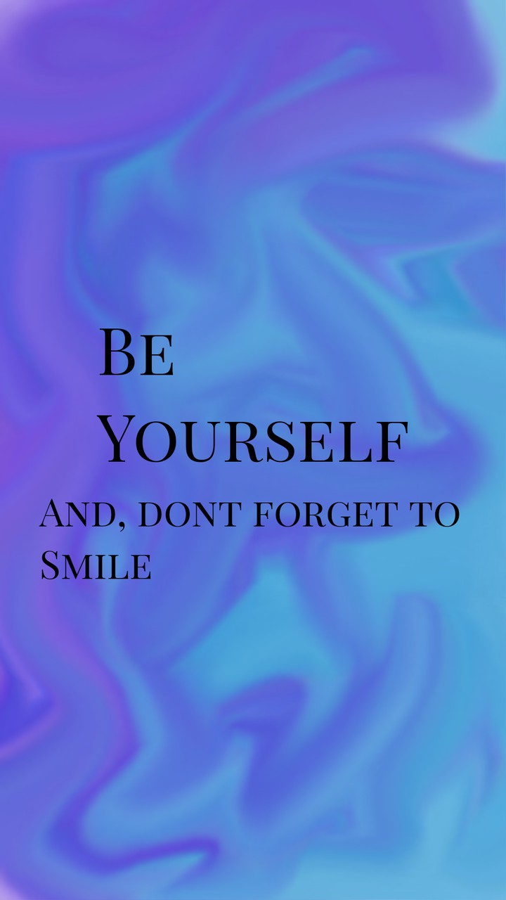 be you.