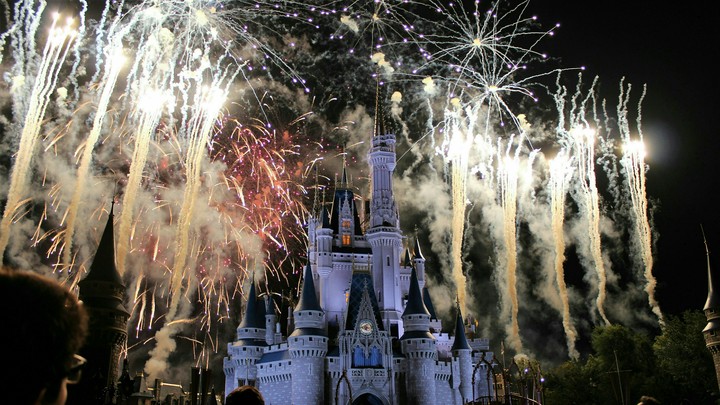 Fireworks Behind Magic Kingdom