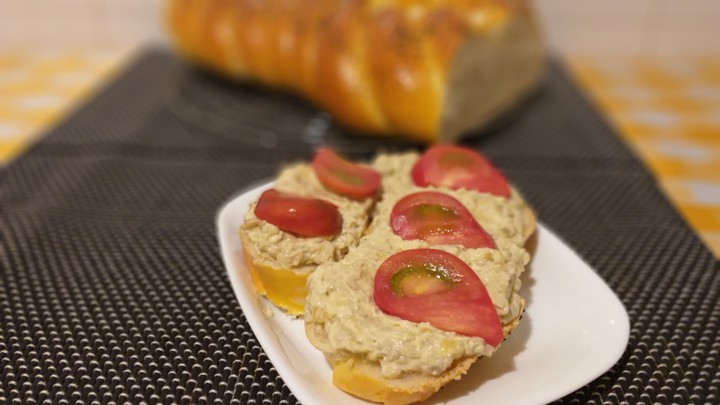 Eggplant salad with home made mayonnaise