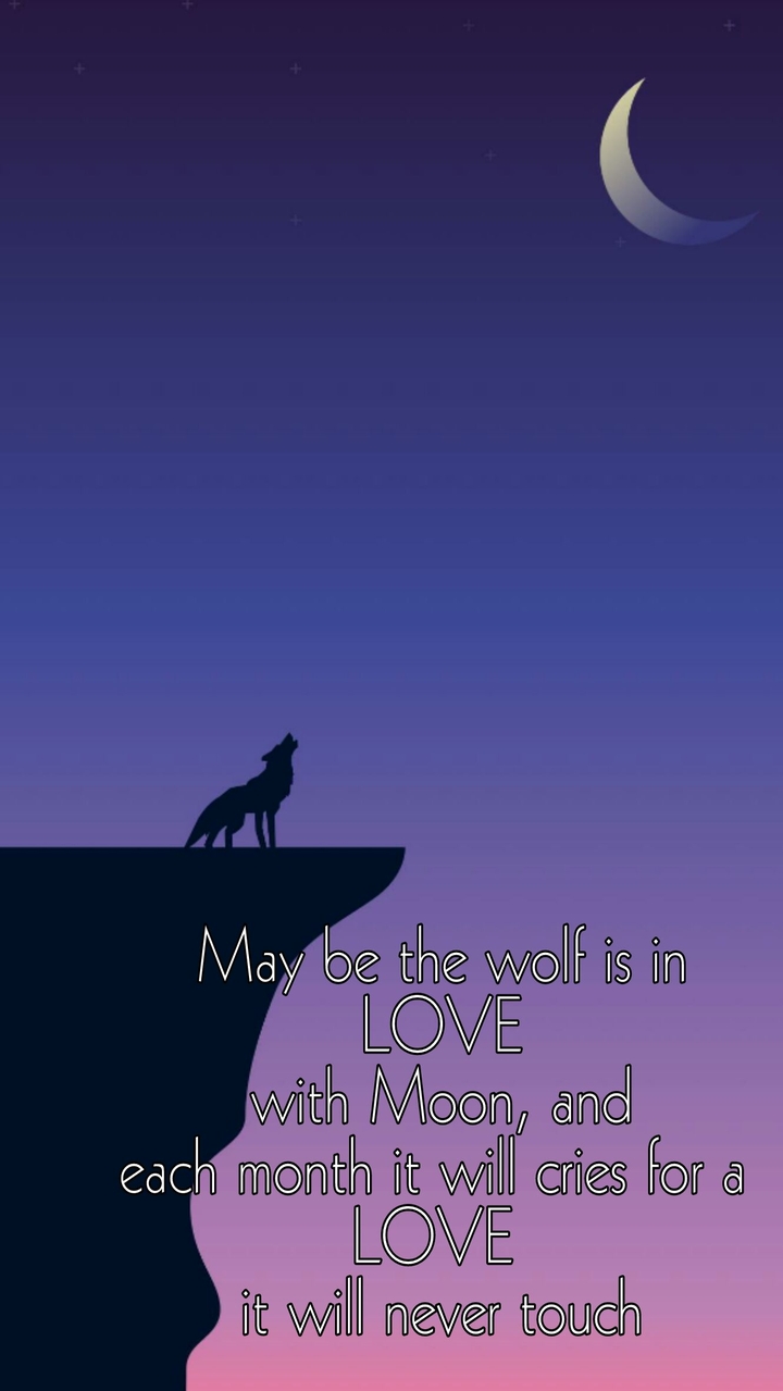 Wolf with moon
