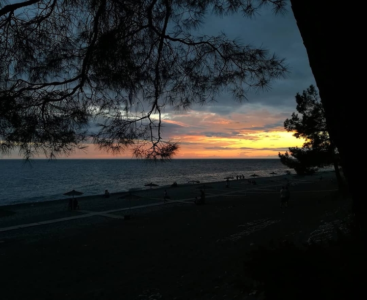 Sunset under the sea